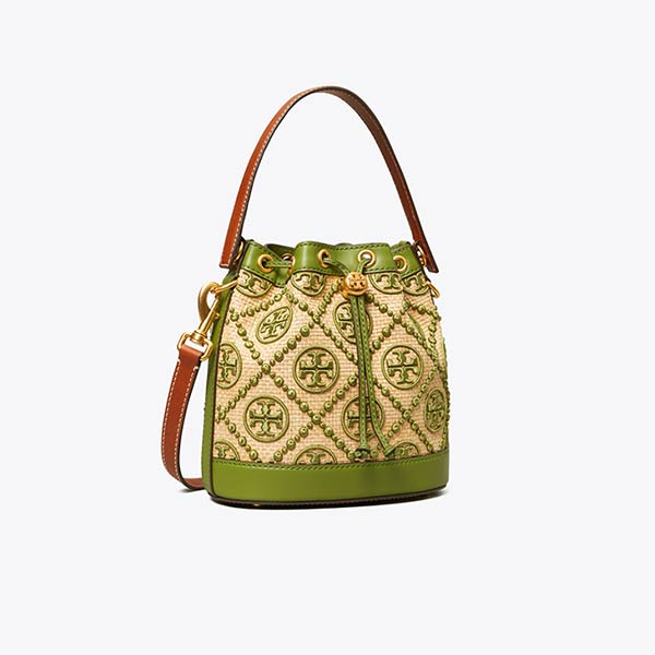 Tory Burch T Monogram 編織水桶包 Tory Burch T Monogram 編織水桶包