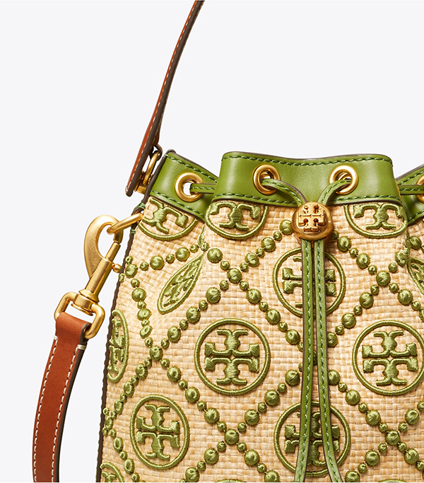 Tory Burch T Monogram 編織水桶包 Tory Burch T Monogram 編織水桶包
