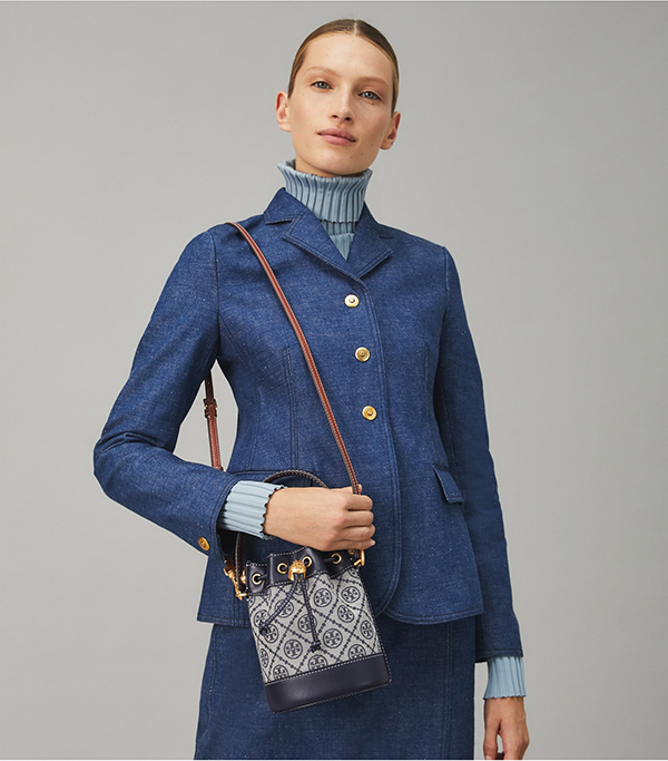 Tory Burch T Monogram 緹花水桶包 Tory Burch T Monogram 緹花水桶包
