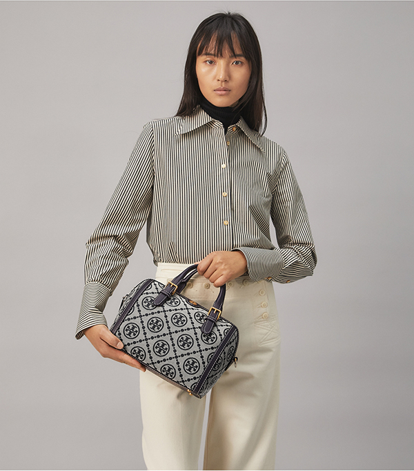 Tory Burch T Monogram 緹花波士頓包手提包 Tory Burch T Monogram 緹花波士頓包手提包