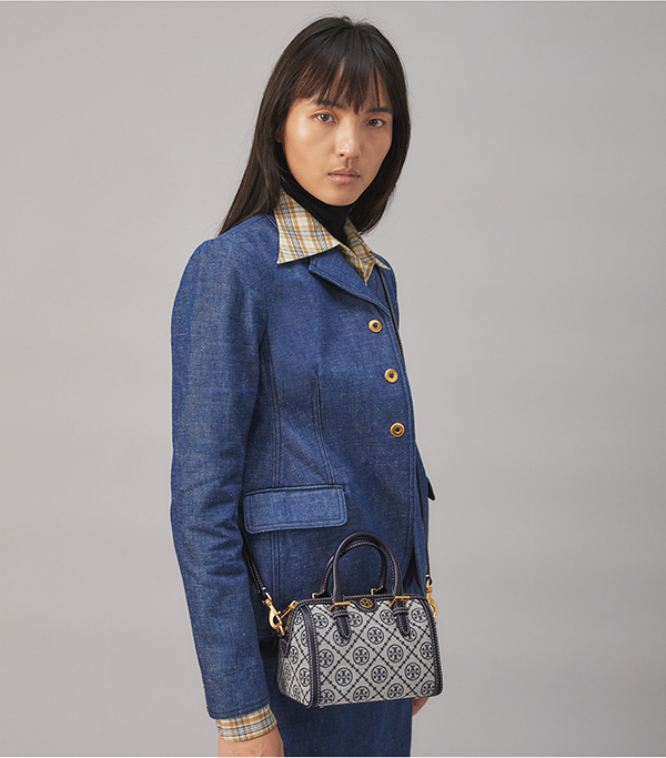 Tory Burch T Monogram 緹花波士頓包手提包 Tory Burch T Monogram 緹花波士頓包手提包