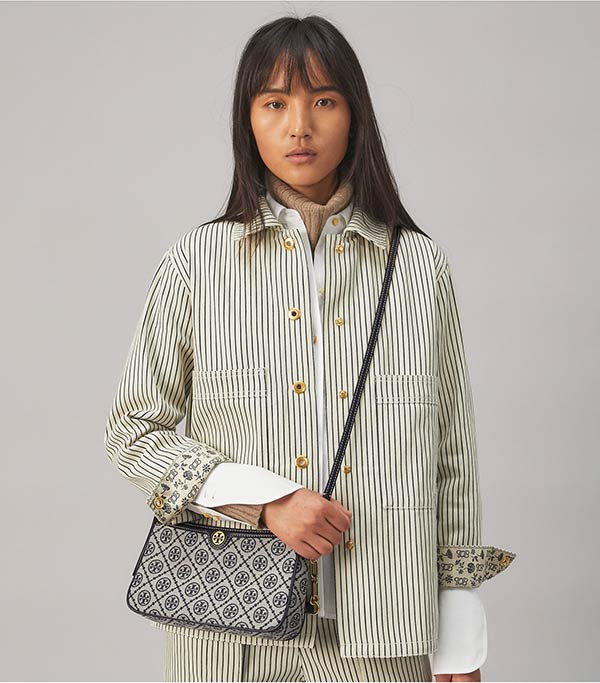 Tory Burch T Monogram 緹花單肩斜挎包 Tory Burch T Monogram 緹花單肩斜挎包