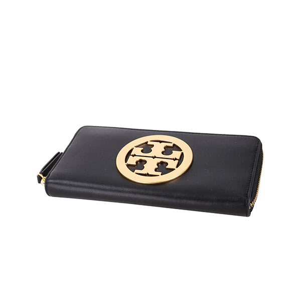 Tory Burch Charlie 雙T LOGO牛皮拉鍊長夾 Tory Burch Charlie 雙T LOGO牛皮拉鍊長夾