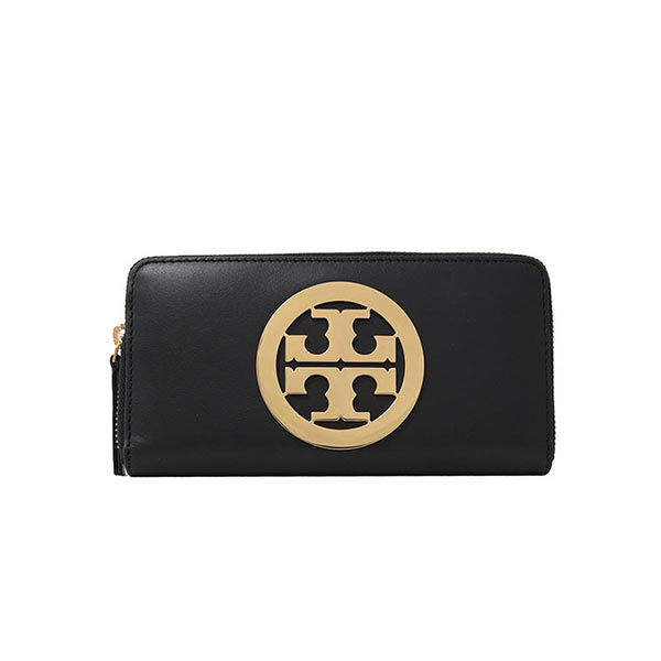 Tory Burch Charlie 雙T LOGO牛皮拉鍊長夾 Tory Burch Charlie 雙T LOGO牛皮拉鍊長夾