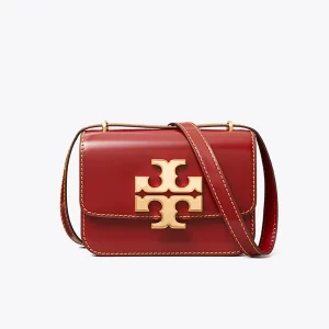 Tory Burch Eleanor 小號皮革單肩斜挎包 磚紅色